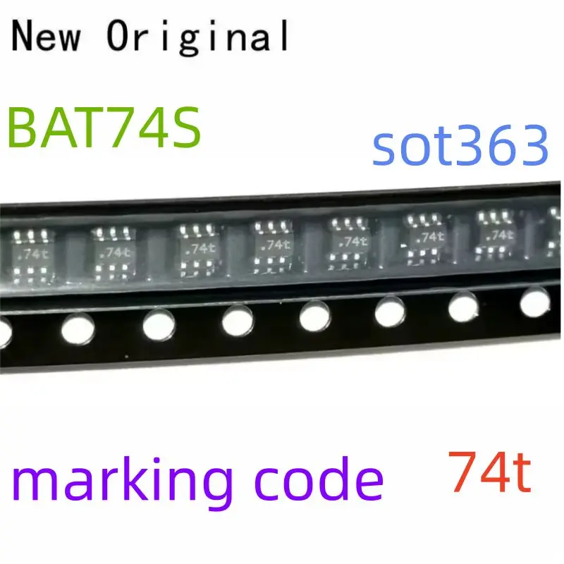 

Bat74S 30V 200Ma Schottky Barrier Double Diode New and Original Sot363 Marking Code 74T