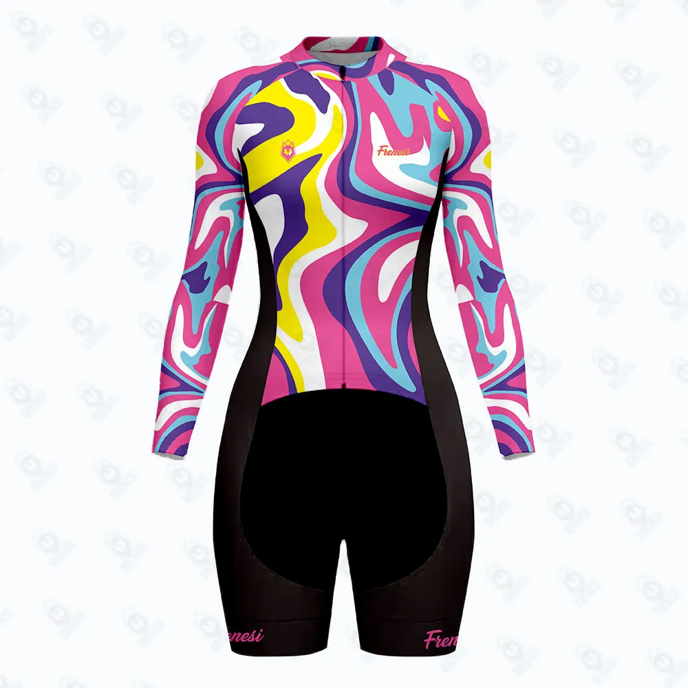 Tropic Series Long Sleeve Tri Suit Cycling Jersey Skinsuit Women Pro Team Triathlon Ropa Ciclismo Bicycle Jumpsuit Clothes