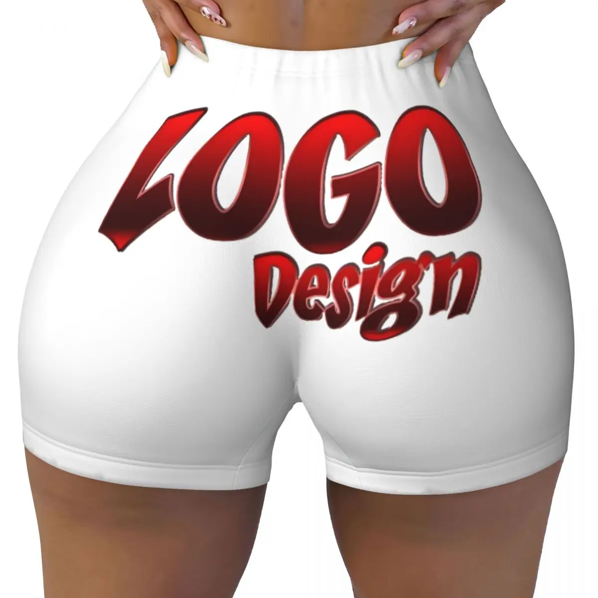 

Изготовленные на заказ шорты для тренировок для волейбола и байкера с вашим дизайном логотипа для женщин, спортивные шорты для йоги в тренажерном зале с фотографией по индивидуальному заказу