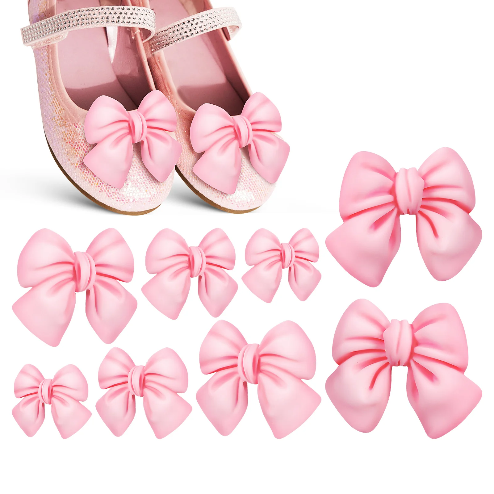

8 Pcs Resin Bow Accessories for Tiny Bows Crafts Phone Case Embellishments Child