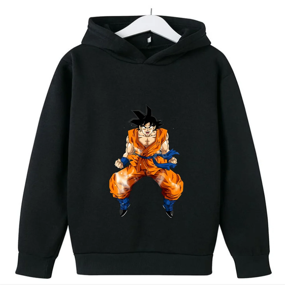 

Толстовка с капюшоном Dragon Ball Z, весенне-осенняя детская уличная одежда, повседневные топы, детская одежда с капюшоном и длинными рукавами из мультфильма, свитшот для мальчиков