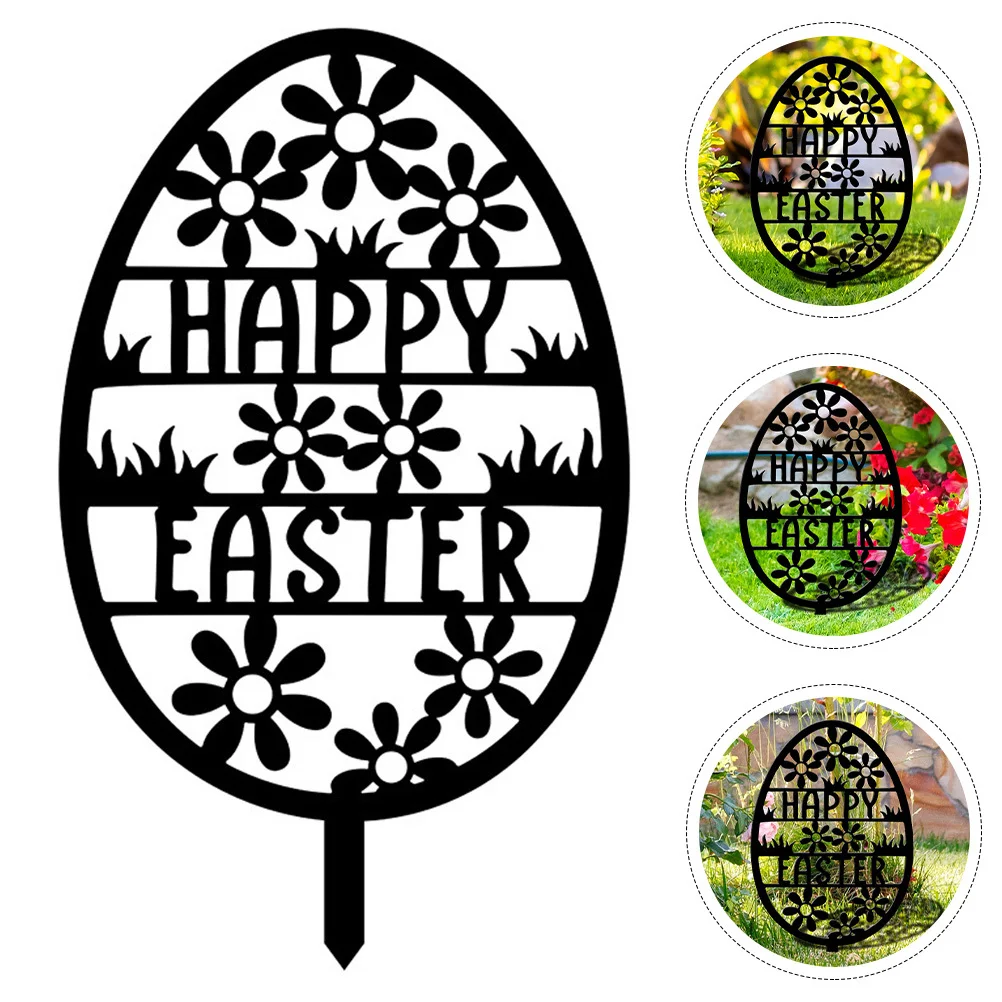 

Easter Egg Shaped Stake Premium Acrylic Garden Decor for Outdoor Yard Lawn Ornament Courtyard Decoration Spring Party Supplies