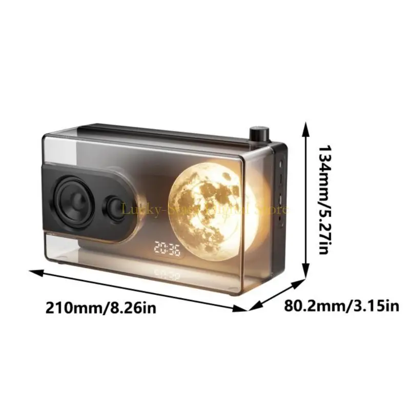 

T3EE Transparent White Noise Clock Moonlights Boxes Wireless Bluetooth-compatible Speaker Sound Machines Replacement Part