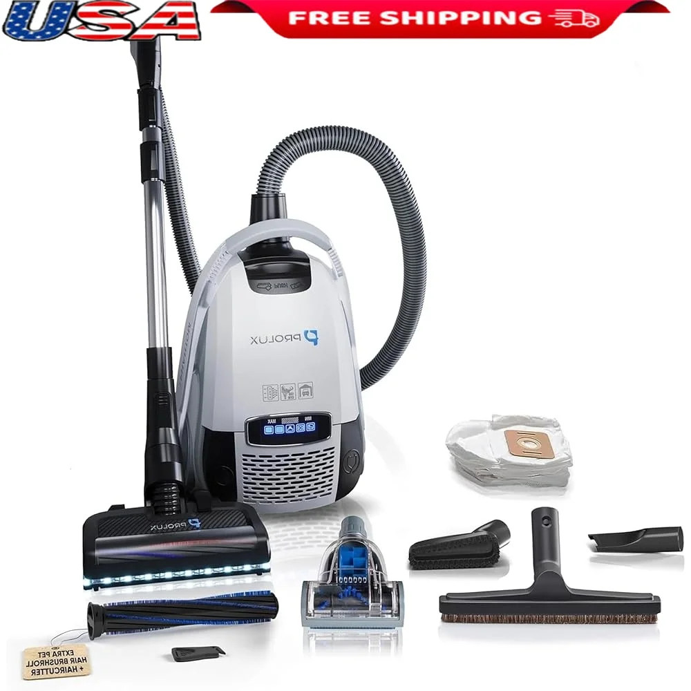 

Powerful PET Vacuum Cleaner Adjustable Suction Lightweight Canister HEPA Filter Fast Clean Wessel Werk Nozzle All Surfaces