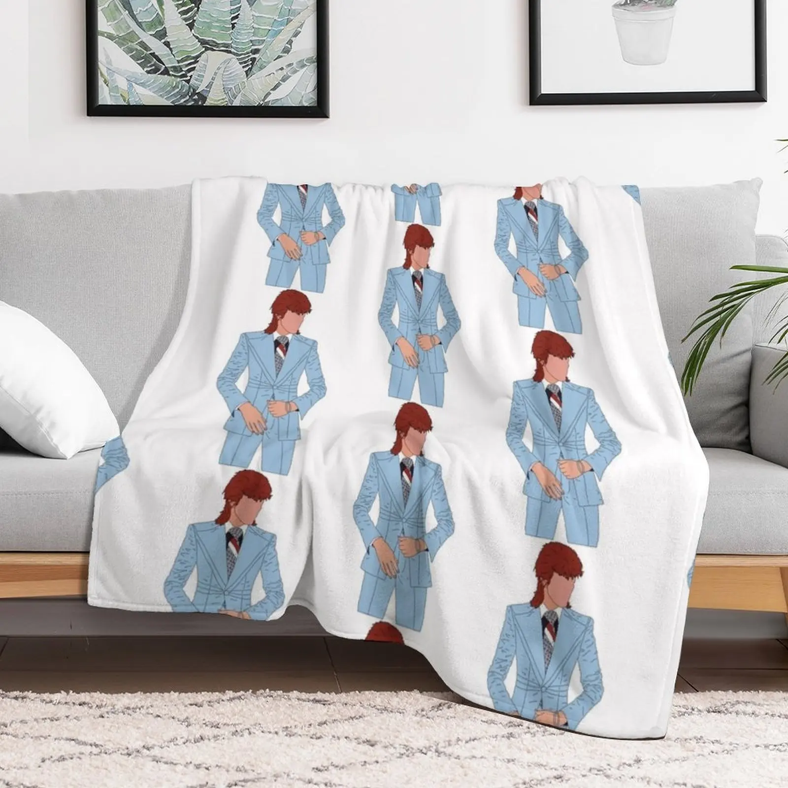 Bowie Throw Blanket Hairys for winter Tourist Shaggy Blankets