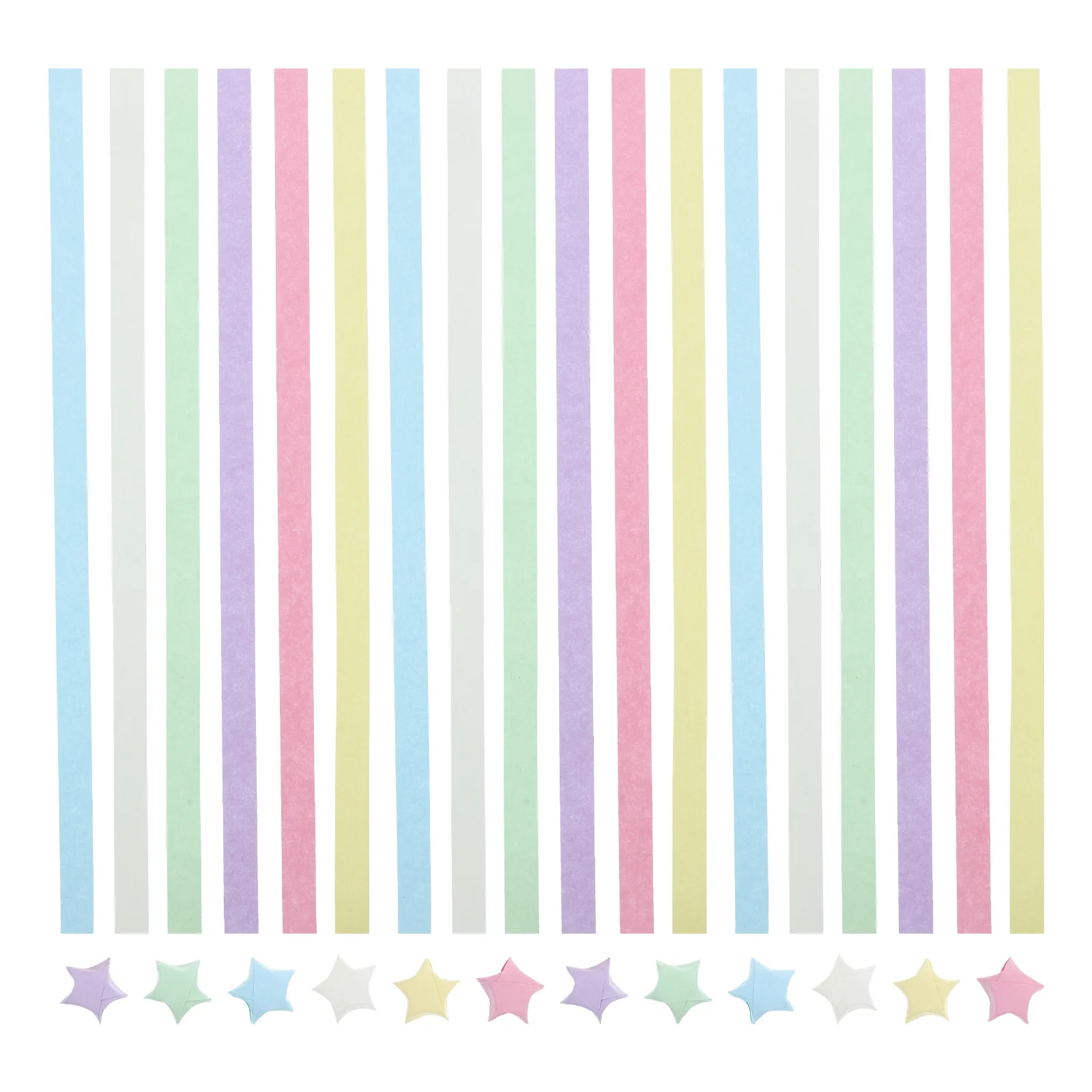 540 قطعة شرائط ورق على شكل نجمة أوريغامي باستيل ملون محكم ورق نجمة محظوظة للمنزل والمدرسة لتزيين الحرف اليدوية