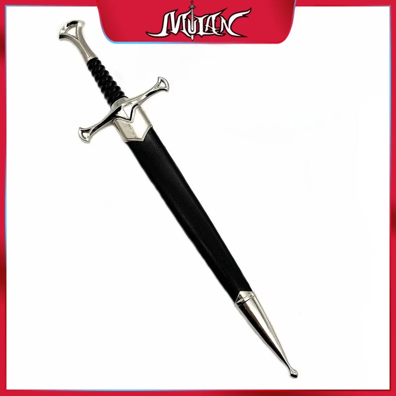 35 CM Western-style Small Sword with Sapphire Decoration Model Collectible Ornament Creative Birthday Gift for Boyfriend Toy