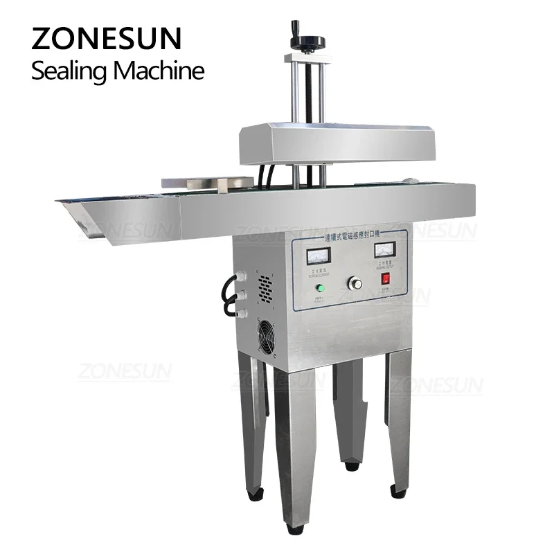 ZONESUN 자동 전자기 연속 유도 유리 병, 바이알 캡, 알루미늄 호일 밀봉기