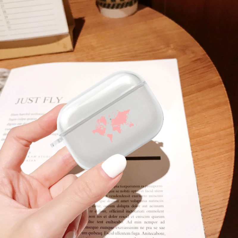 Mode Weltkarte Klar Kopfhörer Fall für Airpods 4th 3rd 2 Pro Soft Cover für Airpod 2 3 1 schutzhülle Zubehör Shell Fundas
