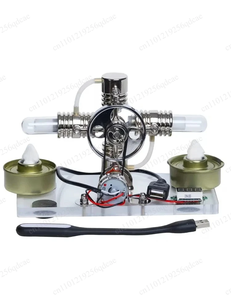 

Stirling Engine Model for Physics Science, Dual Cylinder, Popular Science