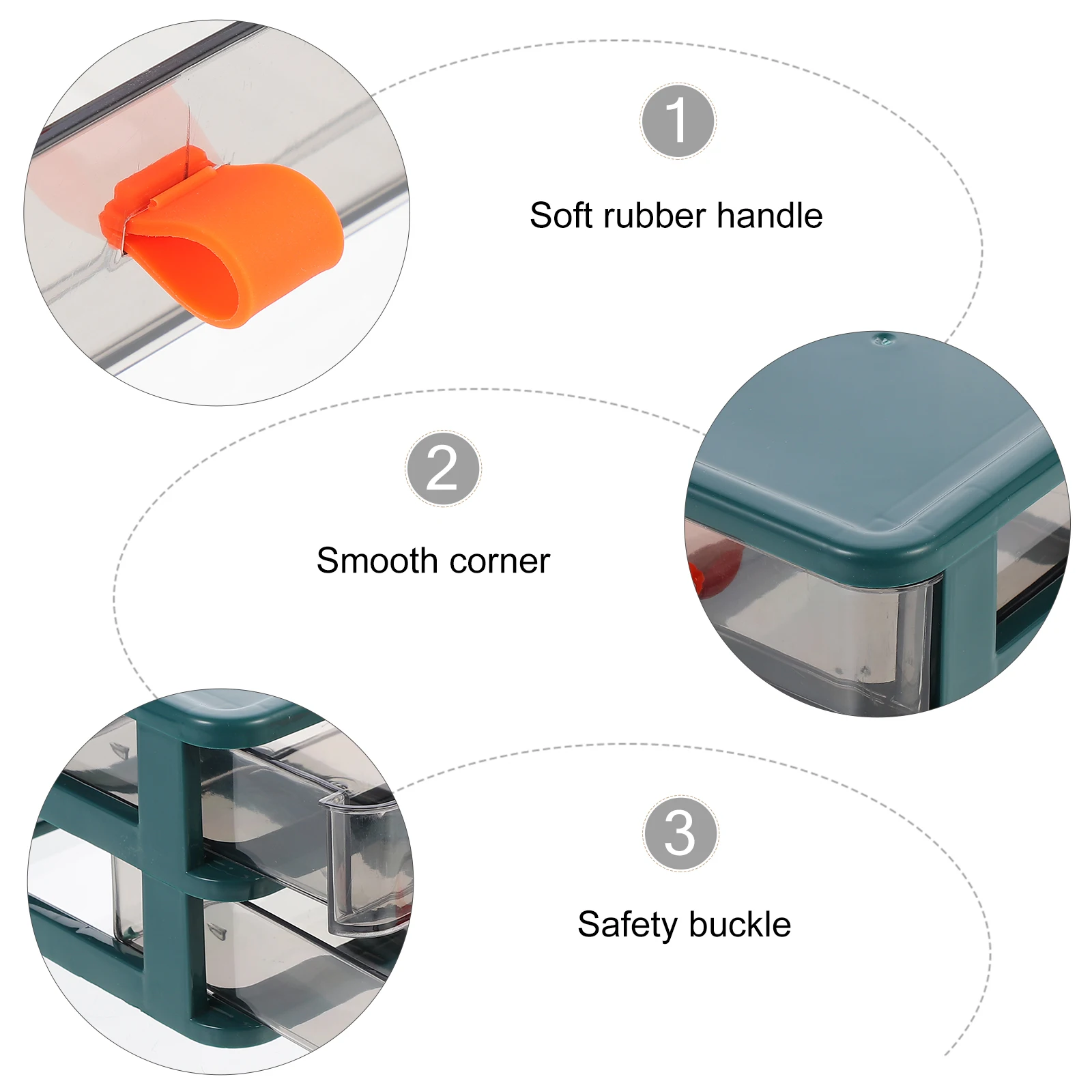 

Desktop Storage Box Pp Transparent Multi-Drawer Organizer For Office Study Room Sundries Holder Lightweight Portable