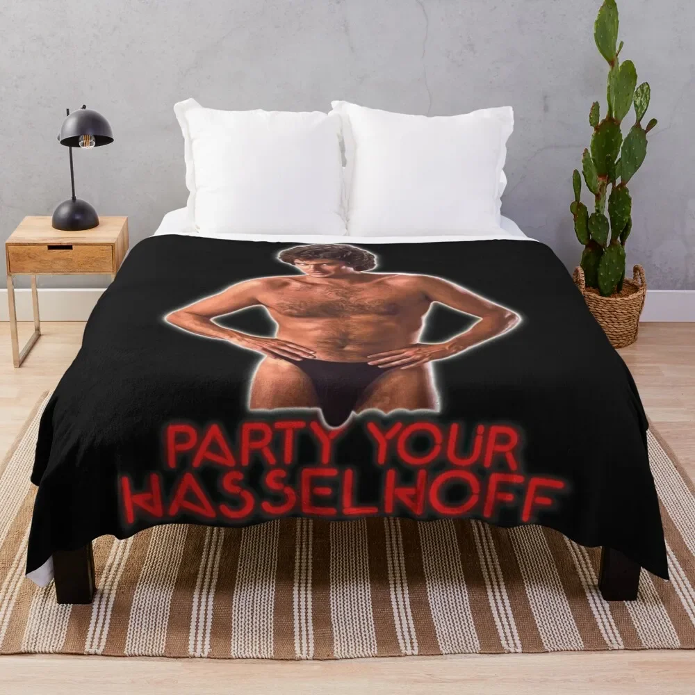 

PARTY YOUR HASSELHOFF Throw Blanket Blankets Sofas Of Decoration Decorative Sofas wednesday Blankets