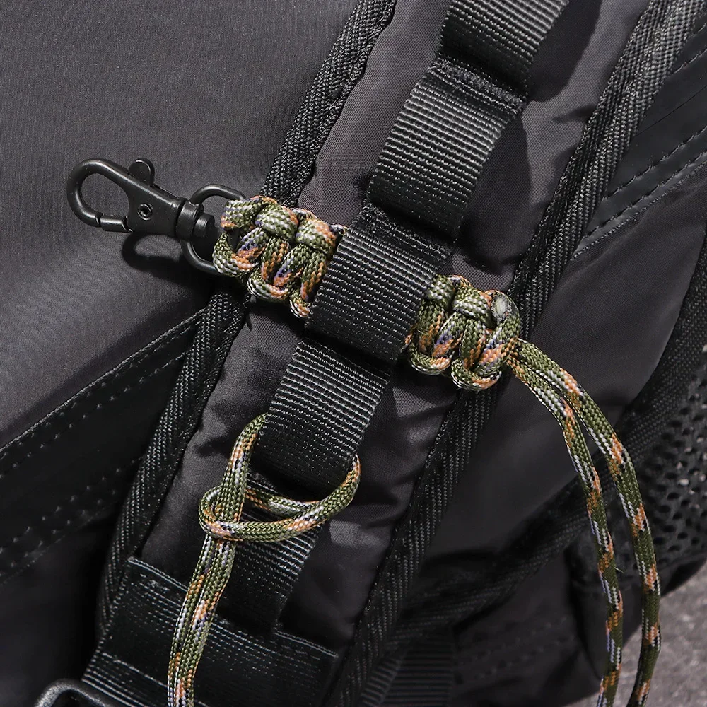 7-kern paraplu touw gevlochten sleutelhanger touw outdoor survival ketting mobiele telefoon digitale camera lanyard