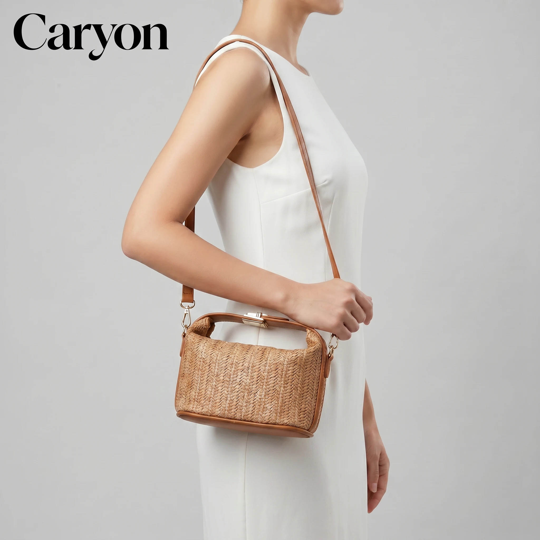 

Straw Women Shoulder Bag Top Handle Elegant Lady Boho Beach Summer Small Bucket Handbag Versatile Woven Lunch Tote Crossbody Bag
