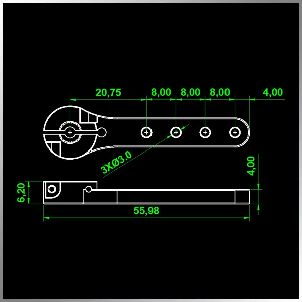 1PCS Kingmax Futaba Standard 25T Aluminium Long Servo Arm KSA005 Special Designed for 30-100CC Balsa Airplanes