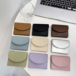 Dopamine Color PU Leather Women Wallets Portable Small Coin Purse Large Capacity Money Bag Muiltcolor Female Card Holders