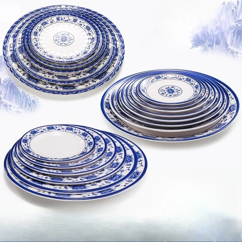 Melamine Blue And W…