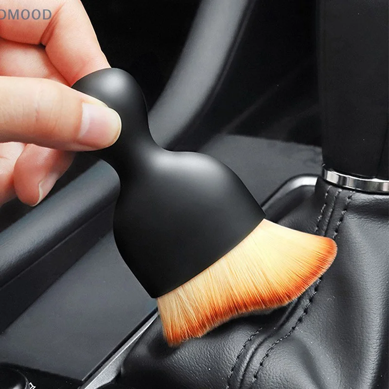 Car Interior Cleaning Brush Center Console Clean Tool Air Outlet Cleaning Soft Brush with Shell Car Crevice Dust Removal Brush