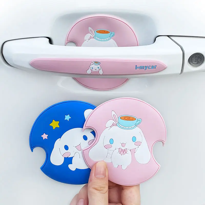 

Sanrio Cinnamyl Alcohol Car Handle Anti-scratch Stickers Car Door Handle Protective Film Door Bowl Stickers Universal Decoration