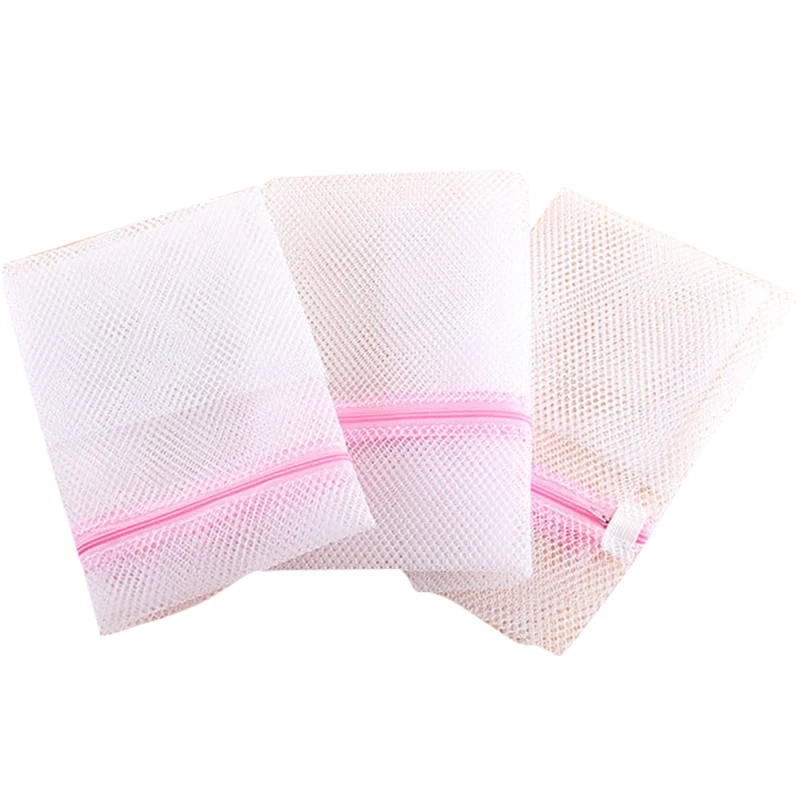 3 Size Zipped Laundry Bags Reusable Washing Machine Clothing Care Washing Bag Mesh Net Bra Socks Lingerie Underwear Laundry Bags