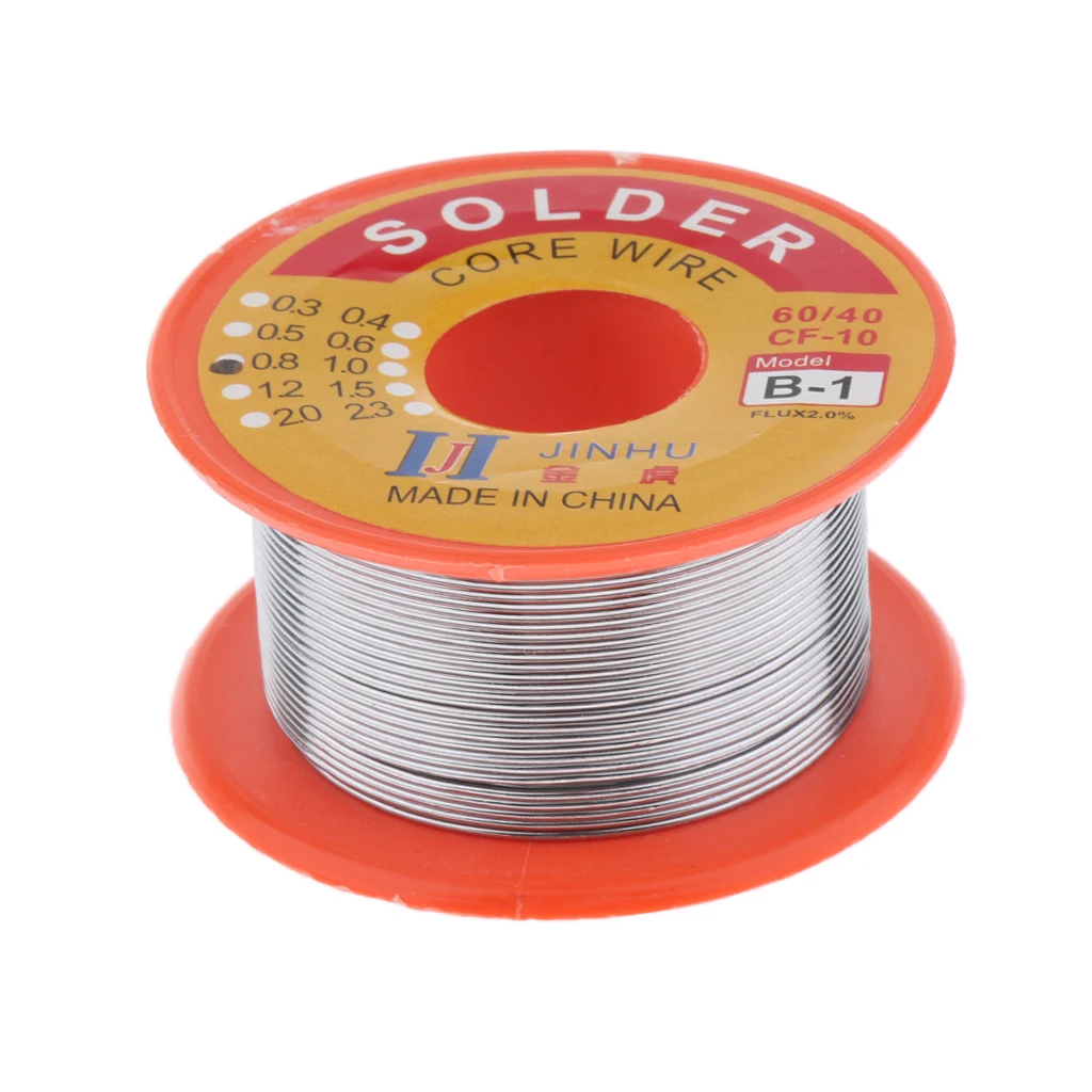 Noyau de colophane de fil à souder, outil de soudage de fer à flux 2%, diamètre de 0.8mm, électrique et électronique, rouleau de fil à souder