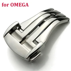 for Seamaster Speedmaster Folding Buckle Stainless Steel Buckle Leather/Rubber Band Deployment Clasp 16mm 18mm 20mm Accessories