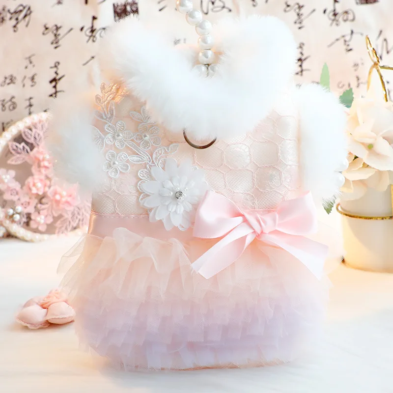 Dog Dress party Rainbow Unicorn Princess cat Dress Cake Layers Prom Gown For small dog  Apparel Cute Puppy Clothes