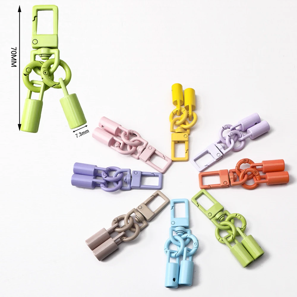 1 Set Metal Lobster Clasp Spring Ring Cord End Cap for DIY Handmade Key Chain Mobile Phone Strap Connector Hardware Findings