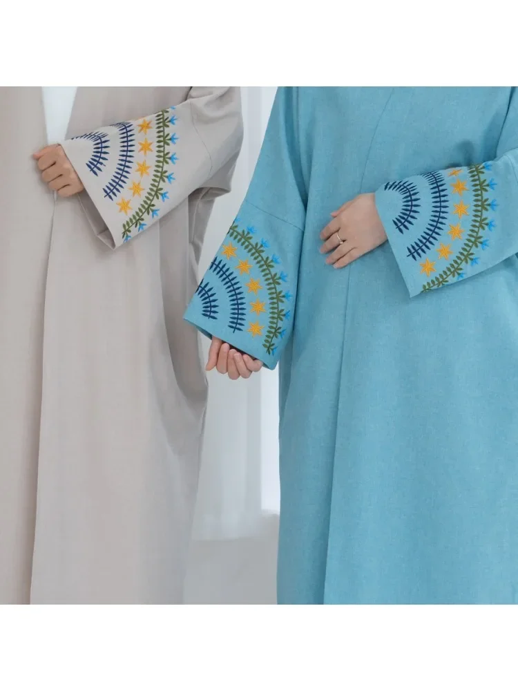 

Eid Muslim Embroider Abaya for Women Arab Long Robe Party Dresses Tassels Jalabiya Ramadan Kaftan Islam Vestidos Dubai Morocco