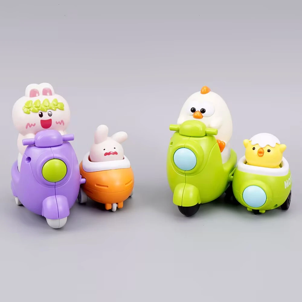 Rattle Roll Cars สําหรับเด็กวัยหัดเดิน 1-3 กดของเล่นเด็ก Car และ Go รถแรงเสียดทานขับเคลื่อนรถบรรทุกนุ่ม Rattles สําหรับทารกสาวของขวัญวันเกิด