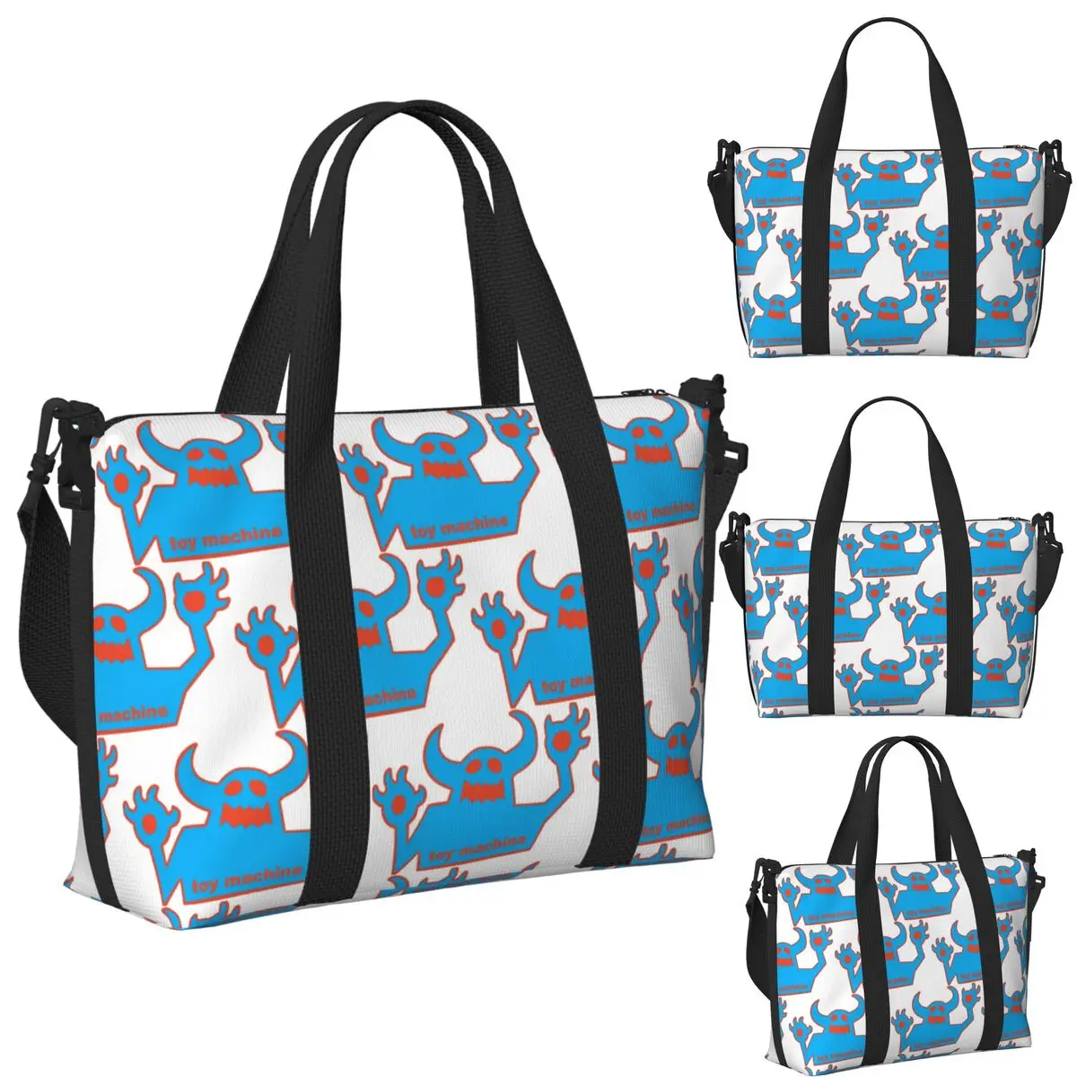 

Игрушечная машина, винтажная пляжная дорожная сумка дьявола, большая вместительная сумка-тоут для тренажерного зала, йоги, женская дорожная сумка для покупок