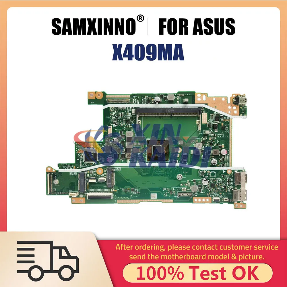 

Notebook Mainboard For ASUS VivoBook X409MA X409 X509MA Laptop Motherboar Pentium N4000 N4100 N5000 N5030 CPU DDR4 100% Working