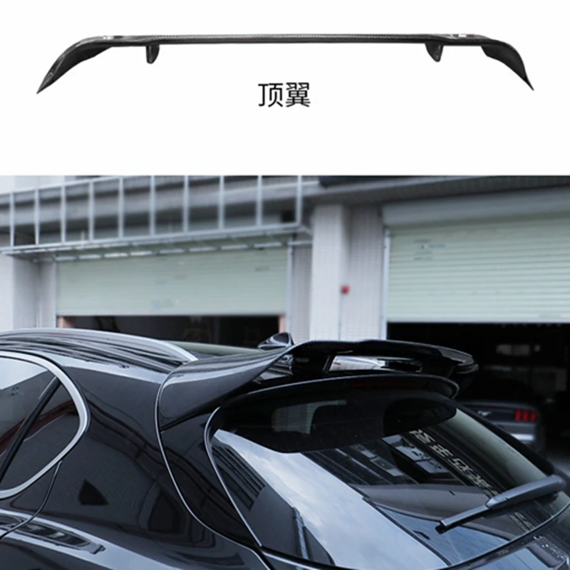 

For Alfa Romeo Stelvio Spoiler Carbon Fiber Rear Trunk Spoiler Black Finish Quadrifoglio Verde KD Style 2017 - 2018