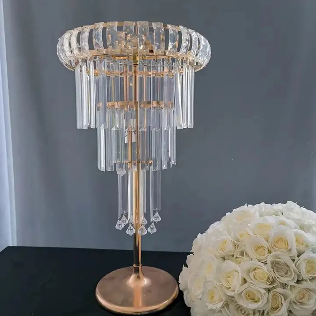 4pcs/10pcs 75cm/100cm) Event Table Decoration Gold Silver Candle Holder Metal Flower Stand Centerpiece for Wedding Table