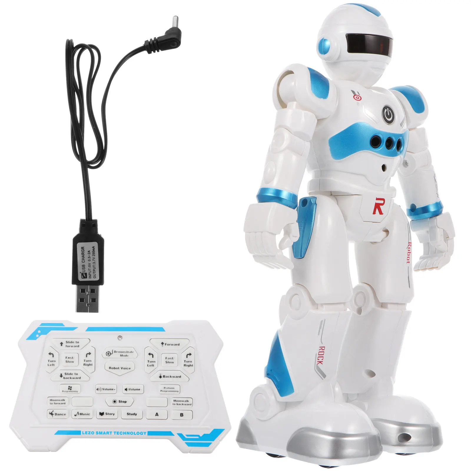 1Set USB Charging Remote Control Intelligent Dancing Robot Early Education Electronic Robot for Kids Early Education Toy