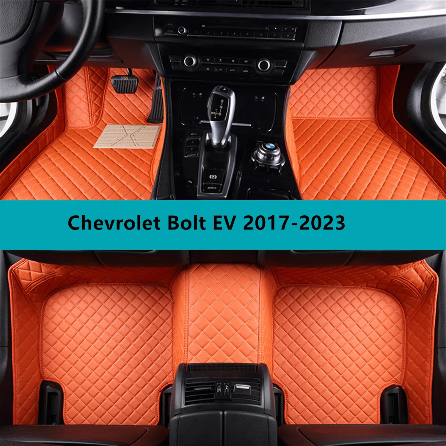 

Полный комплект автомобильных ковриков для Chevrolet Bolt EV 2017-2023, кожаные коврики для автомобилей, коврики, автомобильные аксессуары