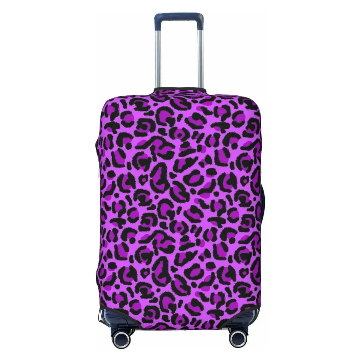 

Purple Leopard Print Luggage Cover Elastic Cheetah Skin Pattern Travel Suitcase Protective Covers Suit For 18-32 inch