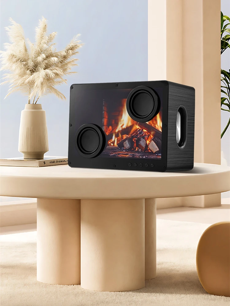 2025 new suspended transparent lyrics subtitle audio lyrics audio bluetooth display speaker mural