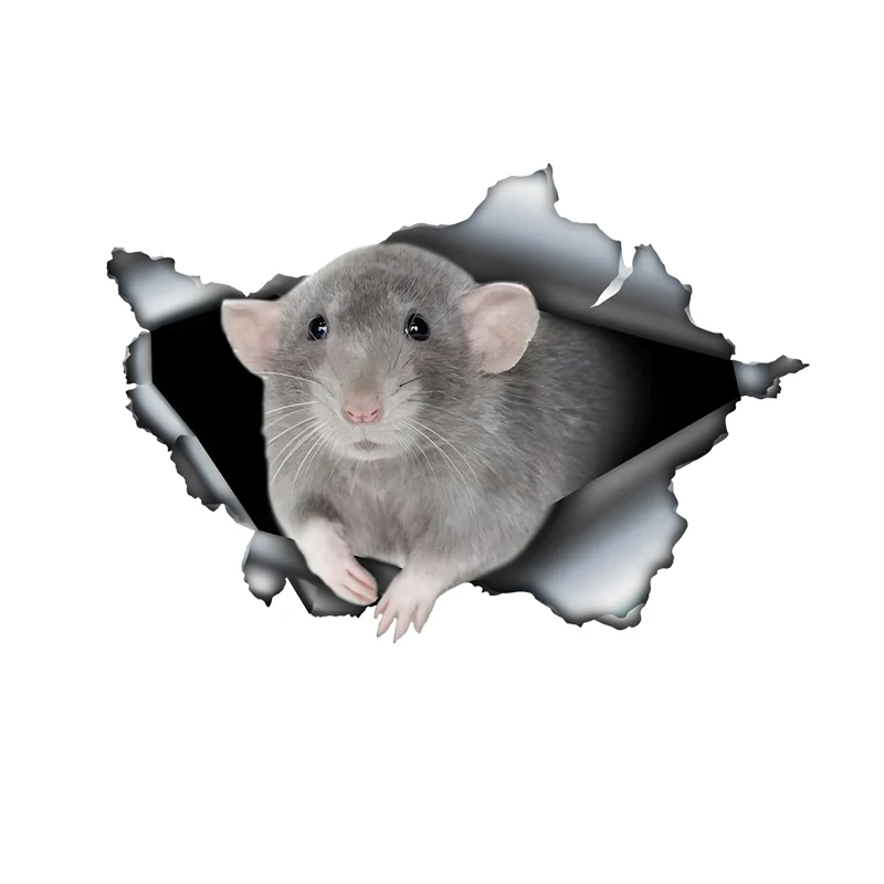 

DK505# Cute Dumbo Rat 3D Car Sticker, Fun Waterproof Sticker for Cars, Trucks, Motorcycles, Walls, Windows, PVC Material