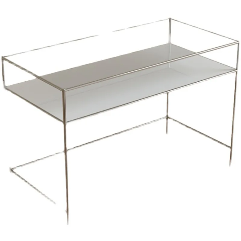 

Modern Simple Desk Bedroom Metal Stainless Steel Simple Makeup
