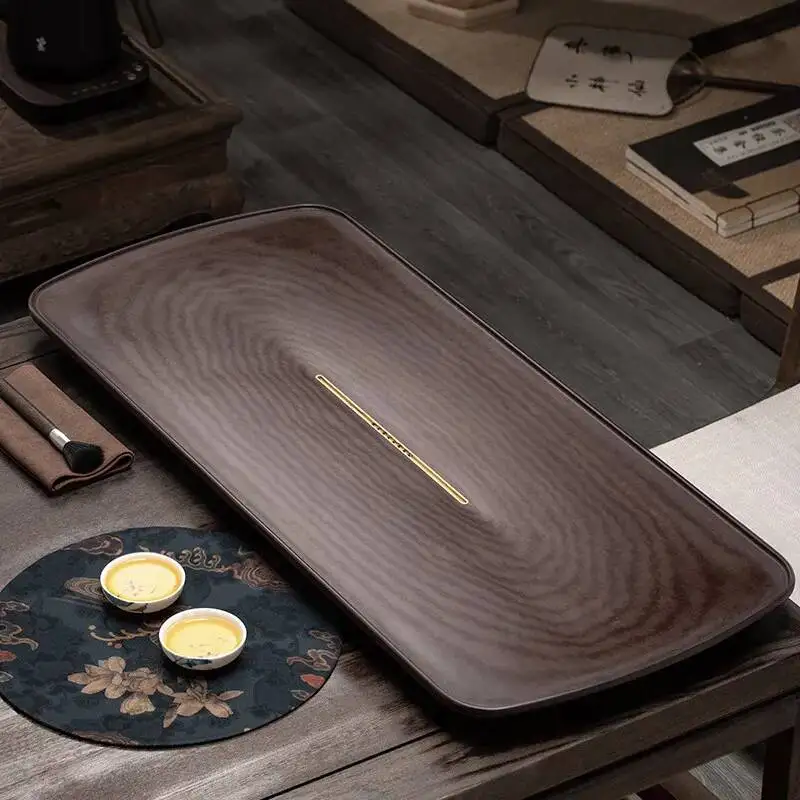 Wooden Serving Tea Tray Ceremony Vintage Desk Cafeteria Tea Tray Tableware Wood Plates for Food Hospitality Home Decorationgs