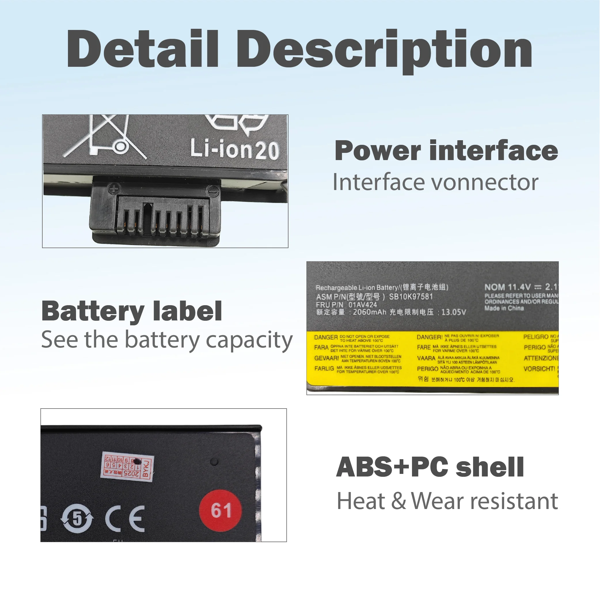 01AV424 61 Laptop Battery For Lenovo ThinkPad T470 T480 T570 T580 P51S P52S SB10K97581 SB10K97580 SB10K97597 01AV452 01AV423