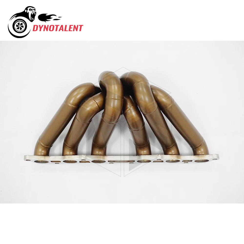 DYN RACING Turbo Manifold  For To yo ta Supra 2JZGE Mk4 Le xus GS300 SS304 3mm Steam Pipe 3.0‘’ V band  Ceramic Coating