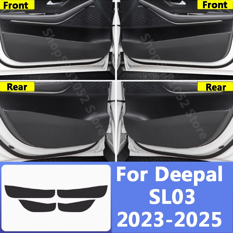 

Car Black Door Anti-kick Pad Accessories Door Anti-dirty Mat Protection Cover Sticker for Changan DEEPAL SL03 2023 2024 2025