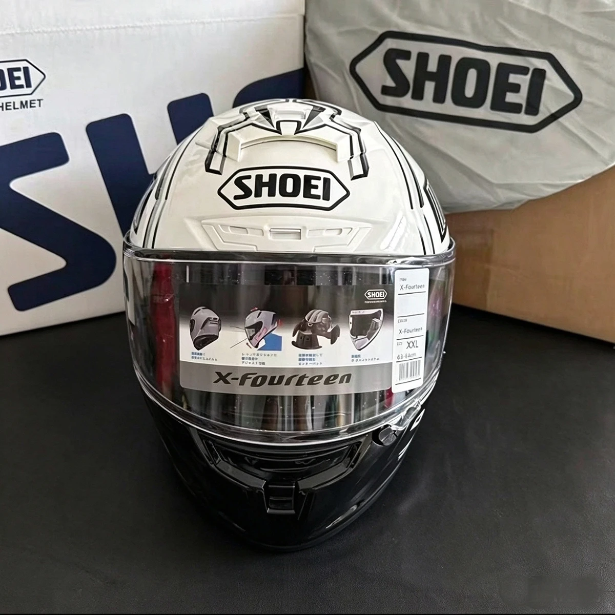 New SHOEI X14 White Ant Full-Face Motorcycle Helmet.Full Gloss Finish Full-Face Helmet, Motorcycle Riding Gear shoei Helmet