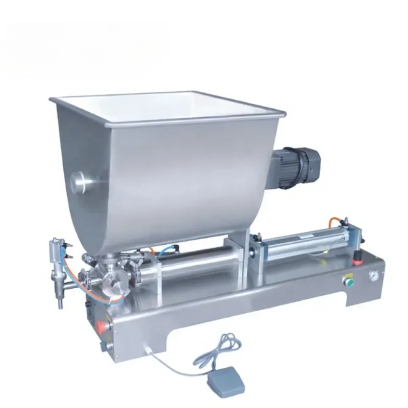 

Horizontal Single head paste cream shampoo filling machine with mixer