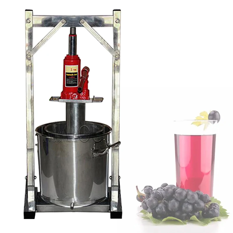 12L/22L/36L Home Manual Hydraulic Fruit Squeezer Grape Blueberry Mulberry Presser Stainless Steel Juice Press Machine