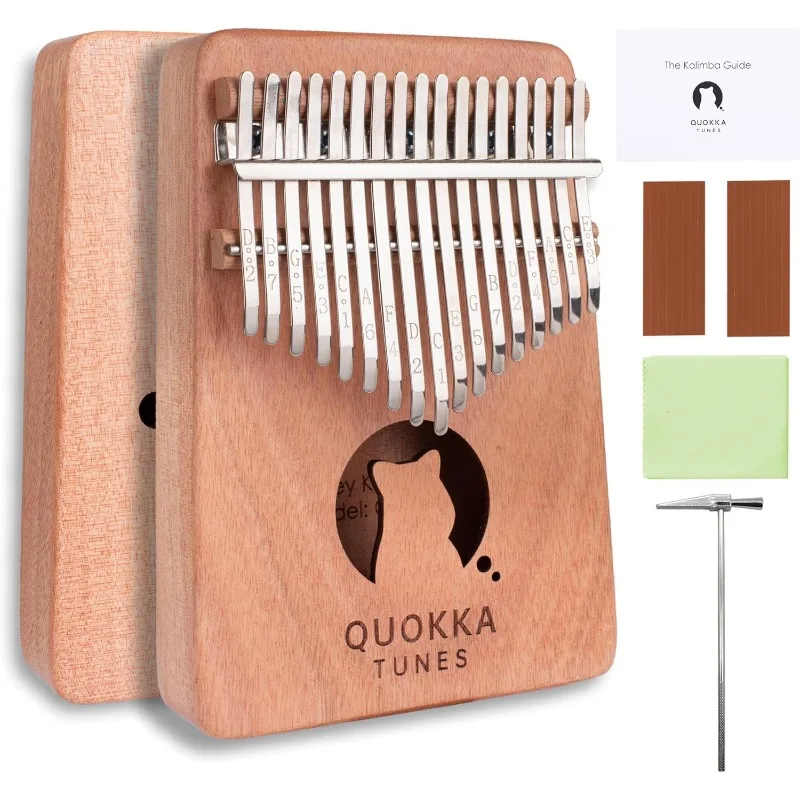 

Kalimba Thumb Piano 17 Keys - Finger Piano with Exclusive QT Kalimba Guide Songbook, Portable Musical Instrument