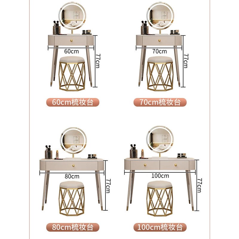 Cream Style Bedroom Dressing Table Creative Modern Quality Premium Makeup Vanities Bedroom Furniture Vanity Tocador Maquillaje