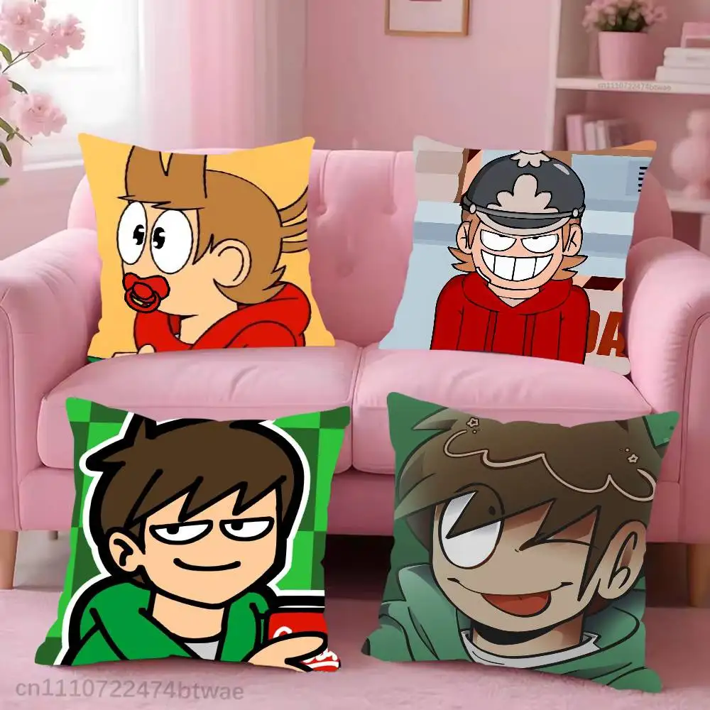 

E-Eddsworld T-Tord Edd Pillow Case For Living Room Bedroom Hotel Pattern Printed Cushion Cover Decorations and Protector